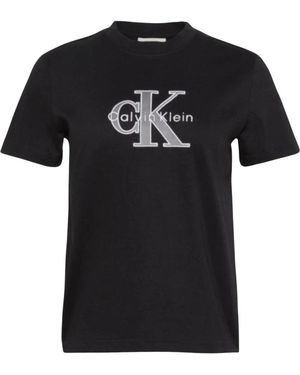 Calvin Klein Monogram T-Shirt - Zwart