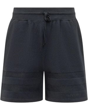 Givenchy Gebreide Shorts Met Mesh Details - Blauw