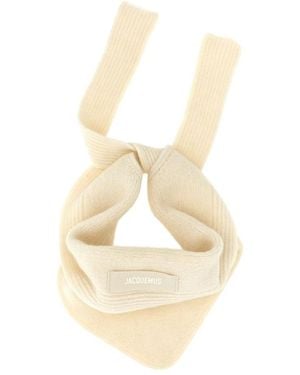 Jacquemus Accessoires ,Katoen Le Chale Gros-Grain Bandana - Naturel