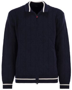 Kiton Zip-Throughs - Blau