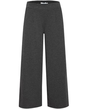 Ichi Wide Trousers - Grey