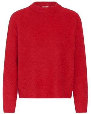 Kaffe Ronde Hals Gebreid - Rood