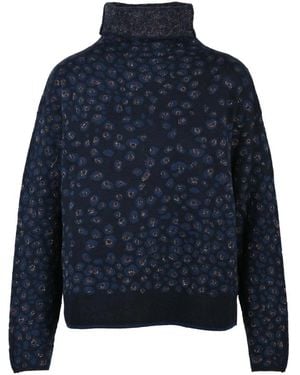ALESSIA SANTI Maglia Collo Alto - Blau