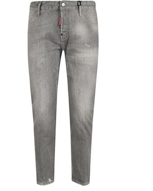 DSquared² Brushed Wash Slim Twist Jeans - Grijs