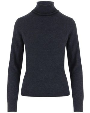 Allude Truien & Vesten ,Grijs ,Kasjmier Cashmere Turtleneck Sweater - Blauw