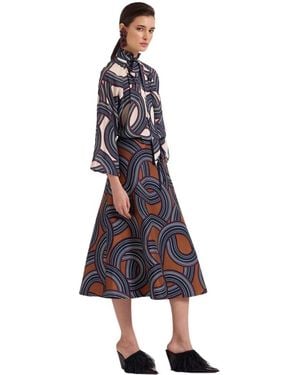 La DoubleJ Drawstring Skirt - Blauw