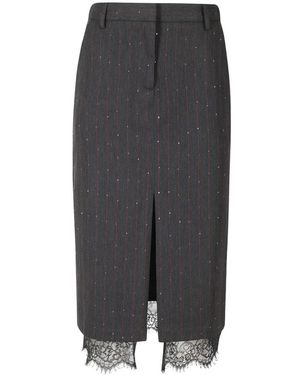 Ermanno Scervino Rokken ,Grijs ,Katoen Firenze Midi Rok