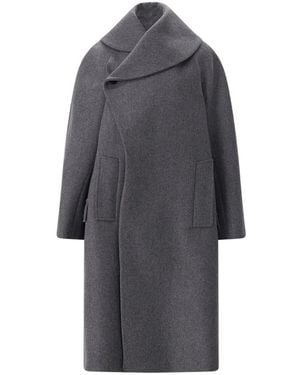 Jil Sander Double-Breasted Coats - Gris