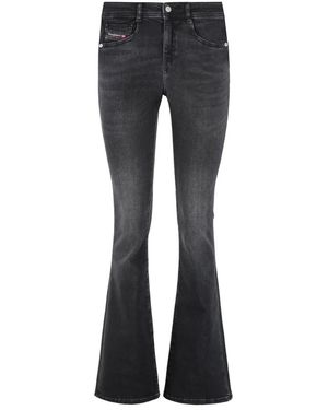 DIESEL Vintage 5-Pocket-Jeans Mit Logolabel - Schwarz