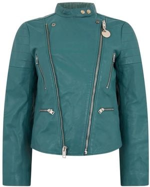 DIESEL Leather Jackets - Verde