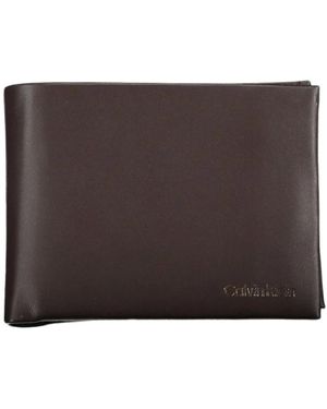 Calvin Klein Portafoglio elegante in pelle con protezione rfid - Marrone