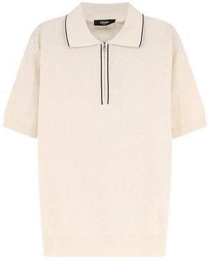 Fendi Polo Shirts - Natural