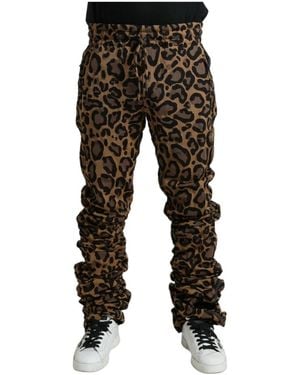 Dolce & Gabbana Black Heart Print SilkJogger Trousers