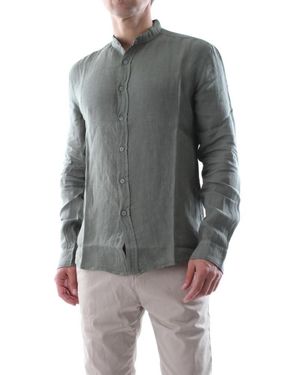 40weft Camicia Linnen Overhemd - Grijs