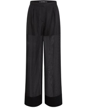 KARL LAGERFELD Wide Trousers - Negro
