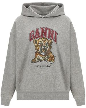 Ganni Tiger Hoodie - Grijs
