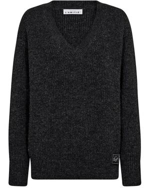 Haute L'Amitié V-Neck Knitwear - Negro