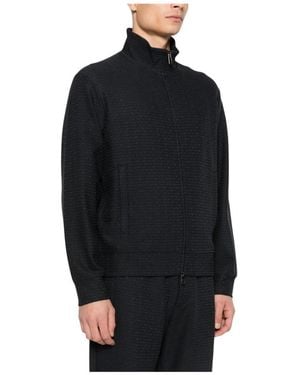 Emporio Armani Volledige Rits Sweatshirt - Zwart