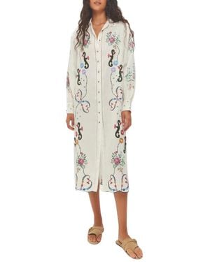 ME 369 Besticktes Hemdkleid - Mehrfarbig