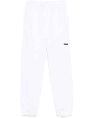 MSGM Broeken ,Wit ,Katoen Stijlvolle Katoenen Broek Voor Vrouwen