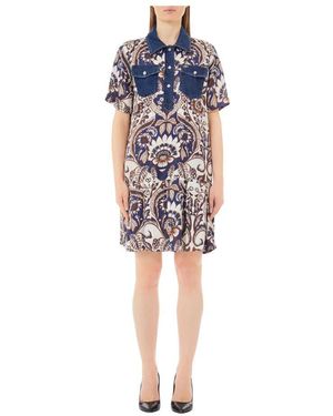 Liu Jo Satin-Kleid Mit Elegantem Design - Blau