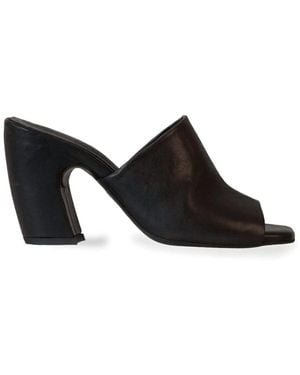 Cortana Heeled Mules - Black