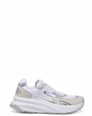 EA7 Schoenen ,Veelkleurig ,Suède Leren En Suède Sneaker - Wit