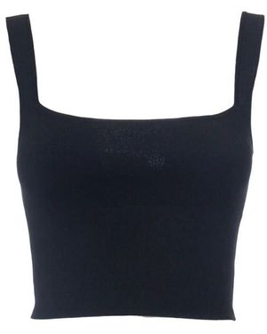 Weekend by Maxmara Weicher viskose crop top - Blau