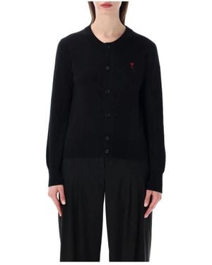 Ami Paris Ami De Coeur Cardigan - Schwarz