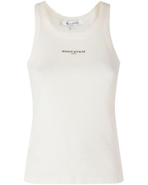 Maison Kitsuné Sleeveless Tops - White