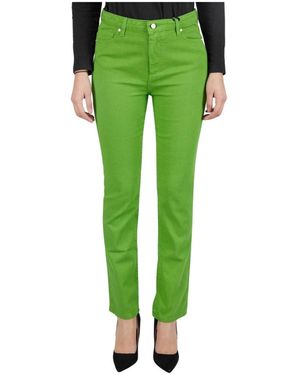 Kiton Jeans Regular Solid 100% Handmade - Groen
