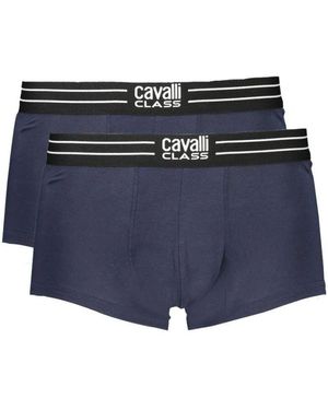 Roberto Cavalli Blaue baumwollunterwäsche