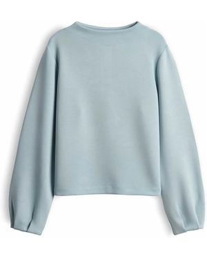 Opus Sweatshirt Met Opstaande Kraag - Blauw