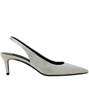Philipp Plein Monogram Slingback Pumps - Weiß