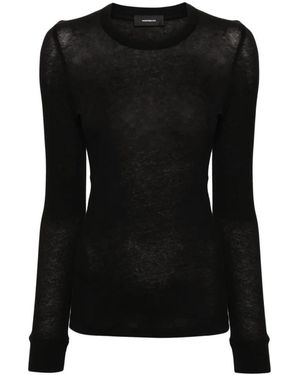 Wardrobe NYC Fitted Long Sleeve Tee - Zwart