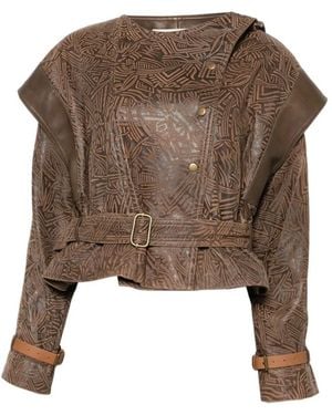 Isabel Marant Leather Jackets - Brown