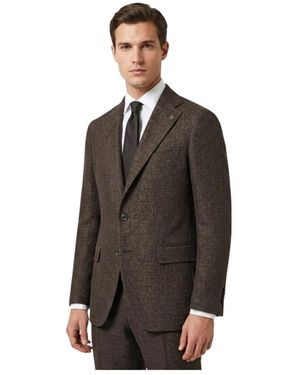 Tagliatore Linen-Blend Jacket - Braun