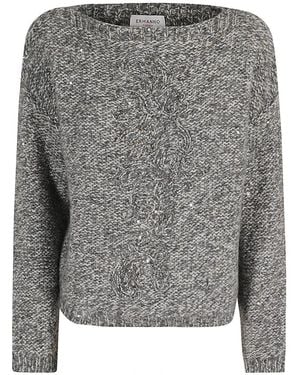Ermanno Scervino Round-Neck Knitwear - Grey