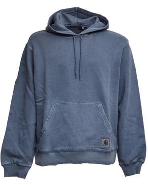 Carhartt Hoodies & Sweatvesten ,Blauw ,Katoen Hoodies