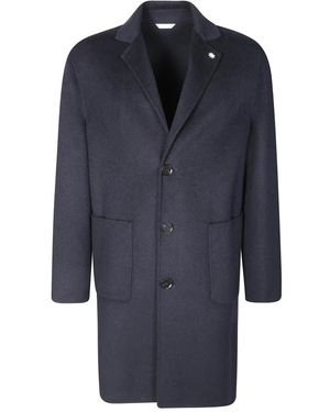 Manuel Ritz Single-Breasted Coats - Blue