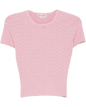 JW Anderson Round-Neck Knitwear - Pink