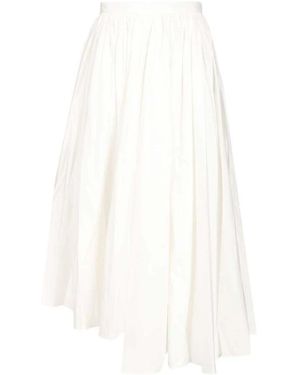Self-Portrait Rokken ,Wit ,Katoen Cotton Poplin Midi Rok
