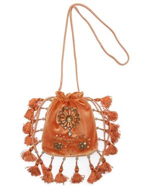 Maliparmi The Precious Velvet Pouch - Orange