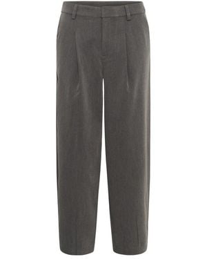 Kaffe Cropped Trousers - Grigio