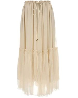 Chloé Rokken ,Geel ,Maxi Rok - Naturel