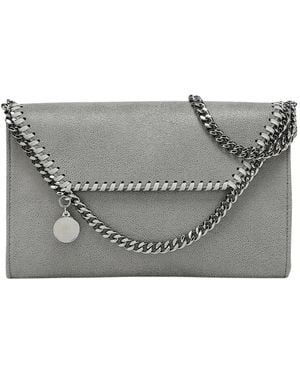Stella McCartney Tassen ,Grijs ,Katoen Falabella Wallet On Chain