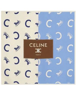 Celine Silk Scarves - Blue