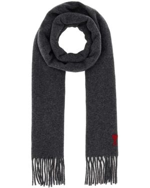 Ami Paris Winter Scarves - Negro