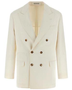 Brunello Cucinelli Kostuums ,Wit ,Blazers