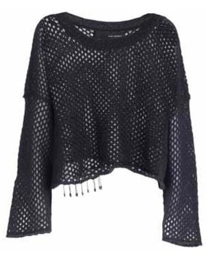 Isabel Benenato Round-Neck Knitwear - Zwart